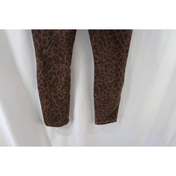 Level 99 Womens Brown Cheetah Print Skinny Leg Jeans 25 Button Fly - Picture 3 of 5